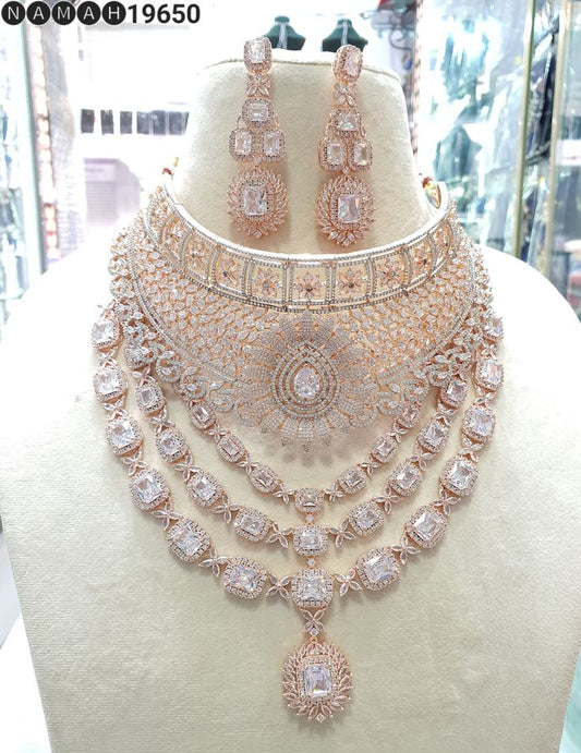 AD Diamond Bridal Necklace Sets